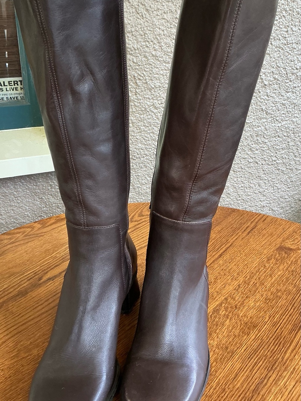 Naturalizer Women's Tall Leather Heeled Boots - Dark Brown 7.5